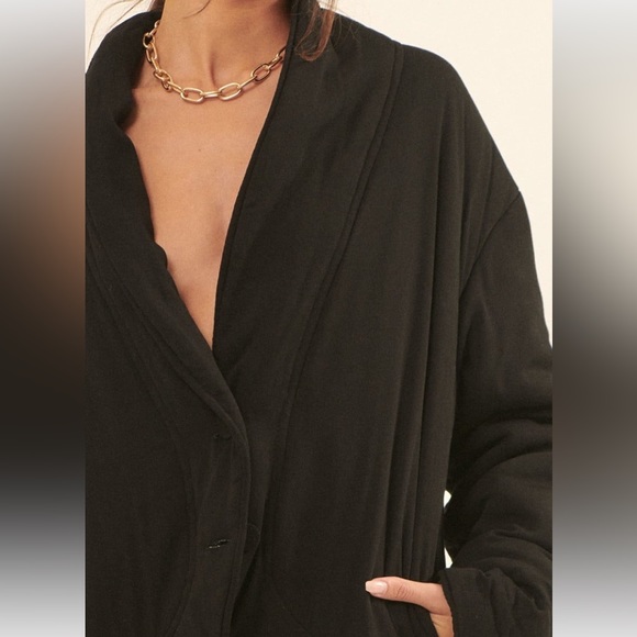 SALE | NEW "Live For the Moment" Solid Black Woven Jacket - Picture 4 of 6